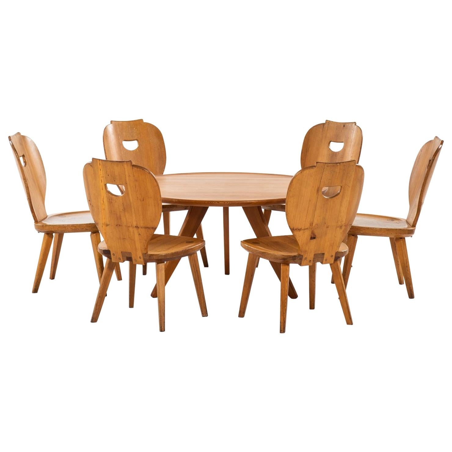 Carl Malmsten Seating Group Produced by Svensk Fur in Sweden For Sale