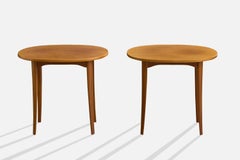 Carl Malmsten, Side Tables, Teak, Sweden, 1950s