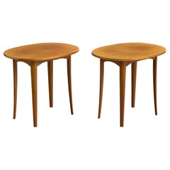 Carl Malmsten, Side Tables, Teak, Sweden, 1950s