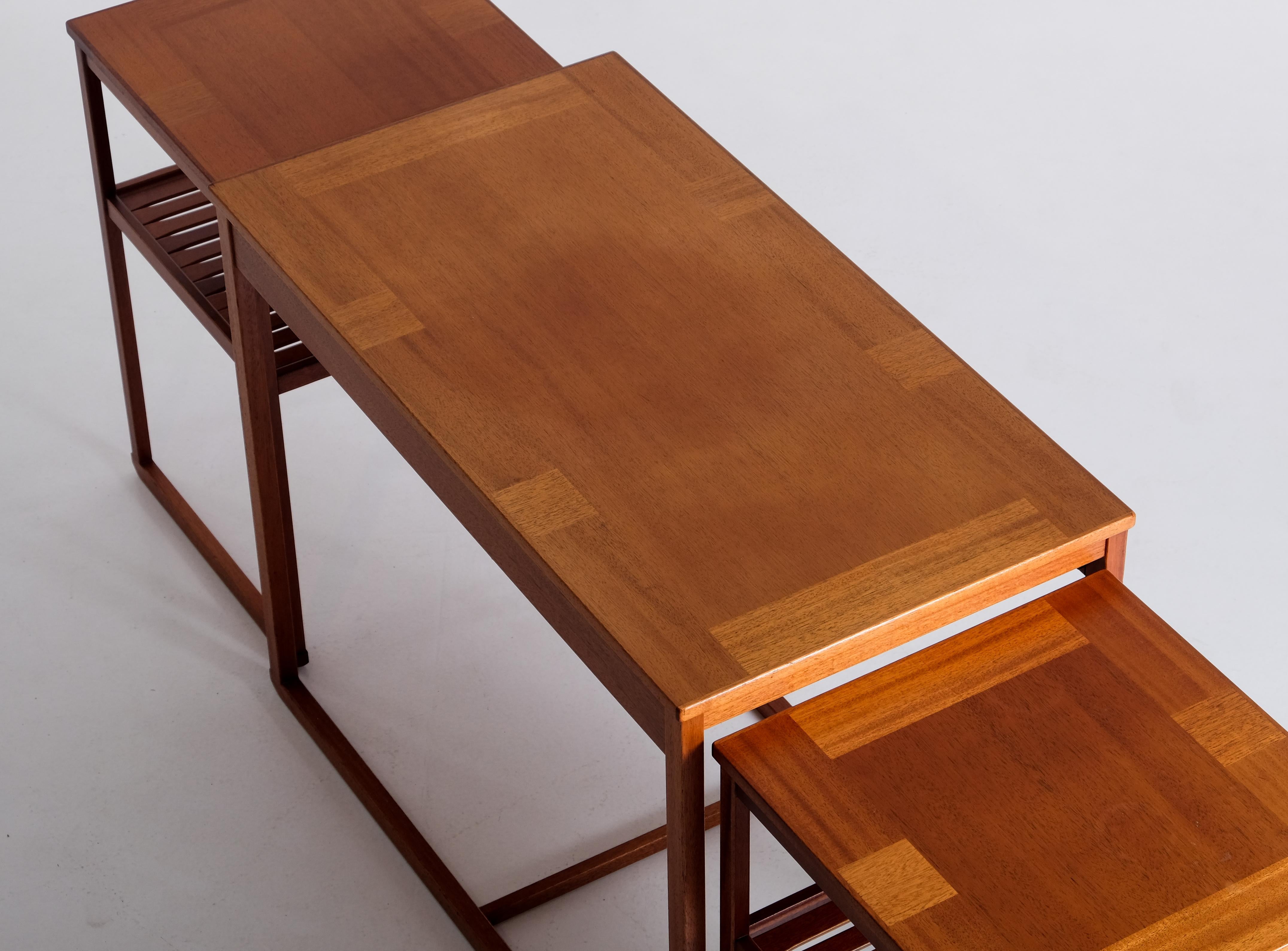 Carl Malmsten 'Släden' Schachteltische, 1960er Jahre im Angebot 2