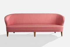 Carl Malmsten, Divano, Betulla, Tessuto, Svezia, anni '1960