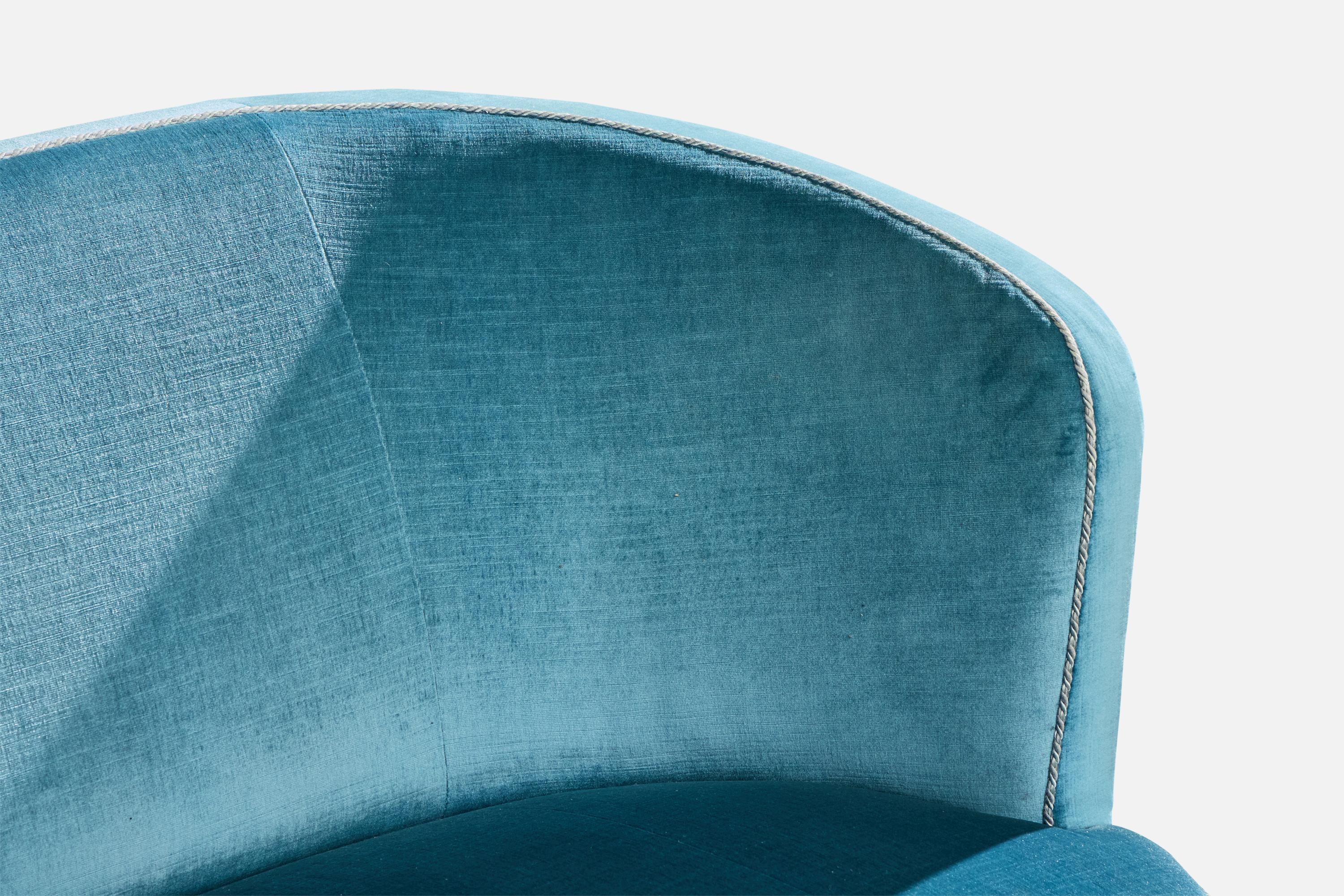 Carl Malmsten, Sofa, Velvet, Wood, Sweden, 1960s en vente 2