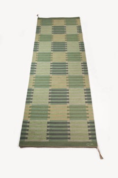 Carl Malmsten Swedish Flat Weave “Capellagården” Runner, Sweden 1960's