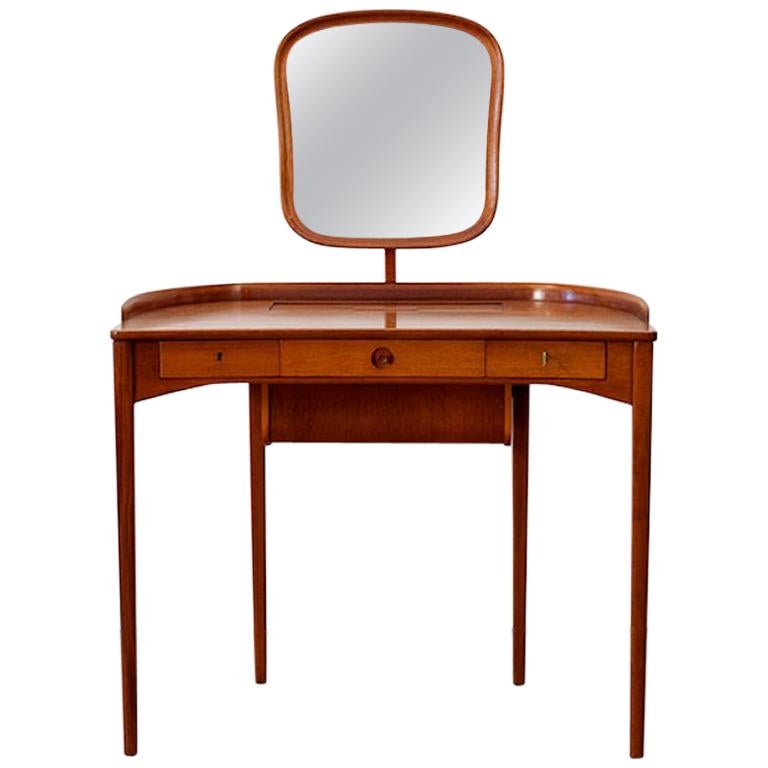Carl Malmsten Vanity Table with Mirror at 1stDibs
