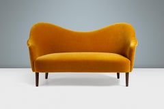 Carl Malmsten Vintage Samspel Sofa in Mohair Velvet 1950s