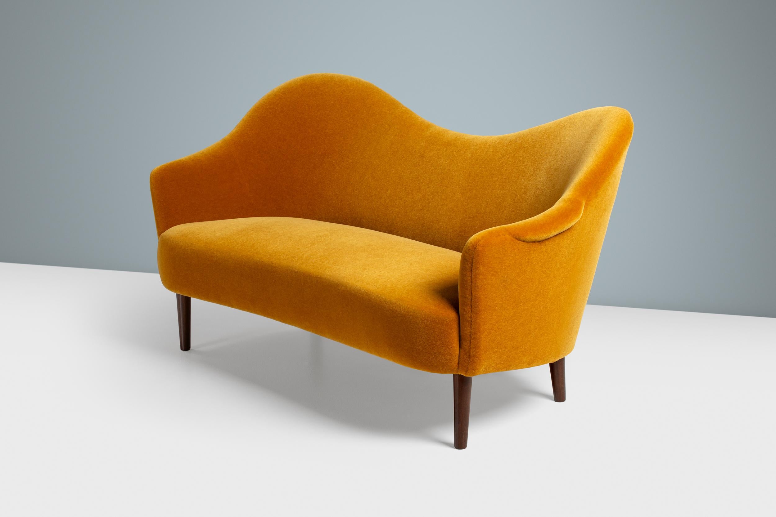 Carl Malmsten Vintage Samspel-Sofa aus Mohair-Samt 1950er Jahre (Mohairwolle) im Angebot