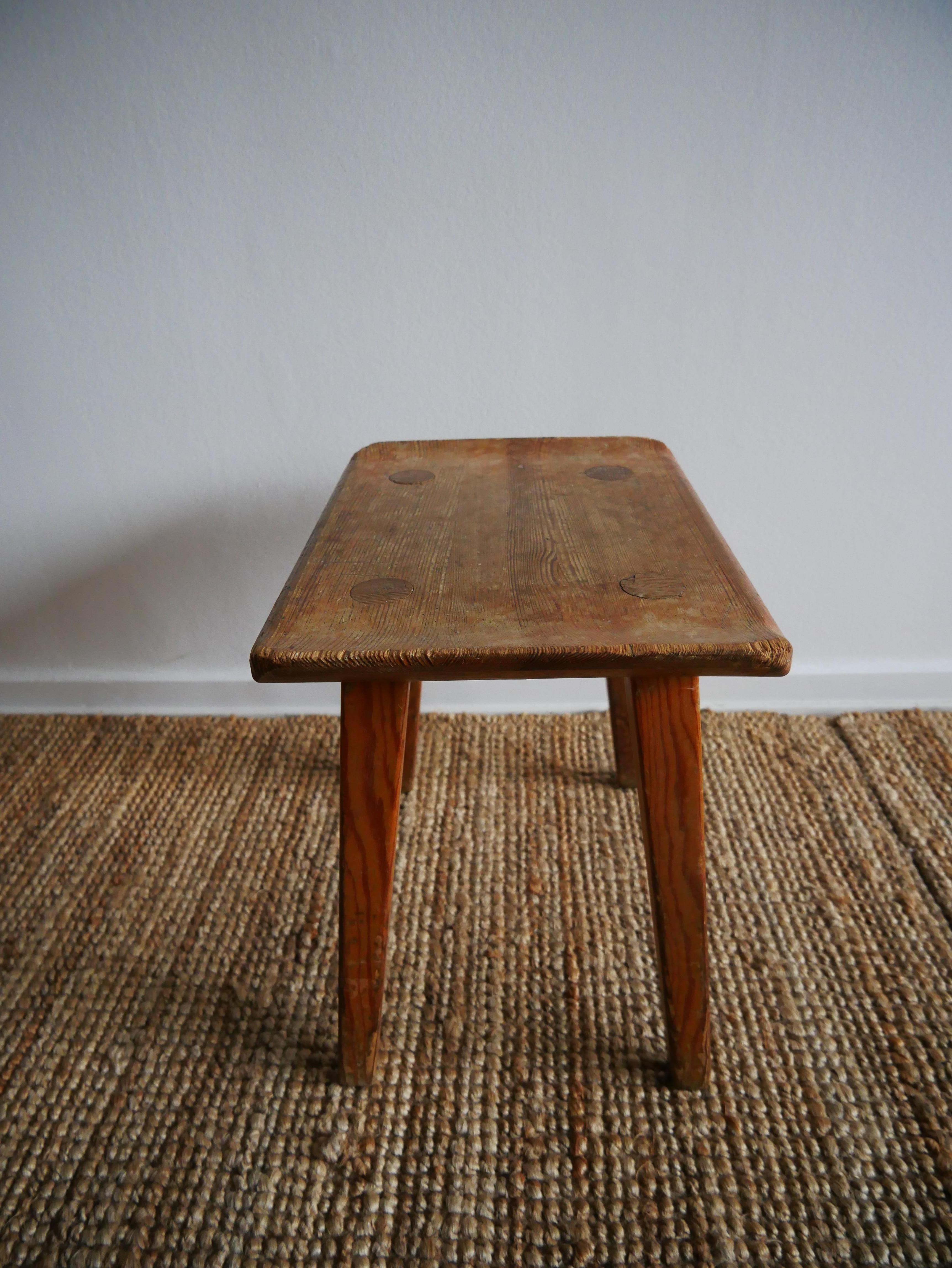Carl Malmsten Tabouret Visingsö, Waggeryds Möbelfabriken, Suède années 1960 en vente 2