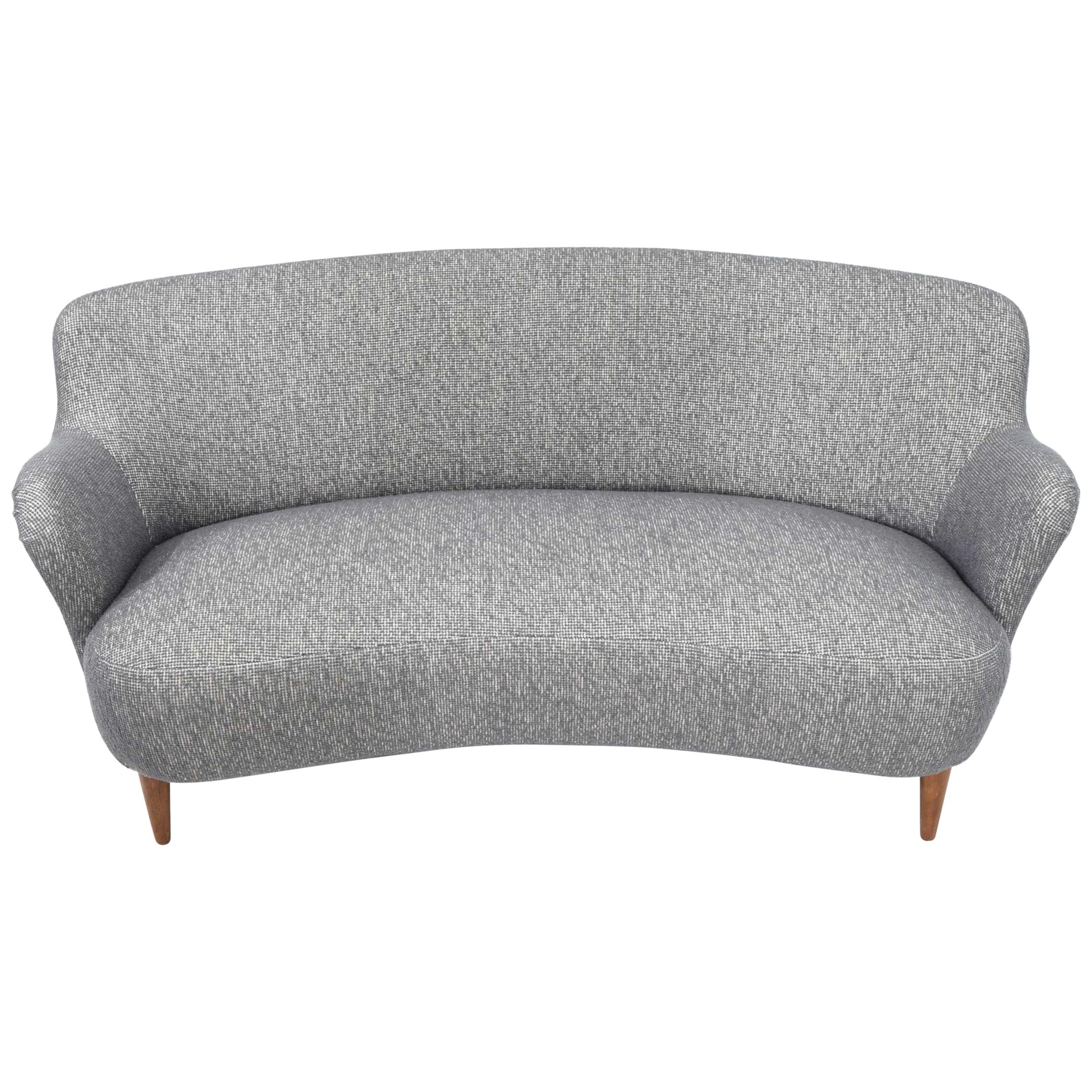Carl Malmsten Settee with New Upholstery
