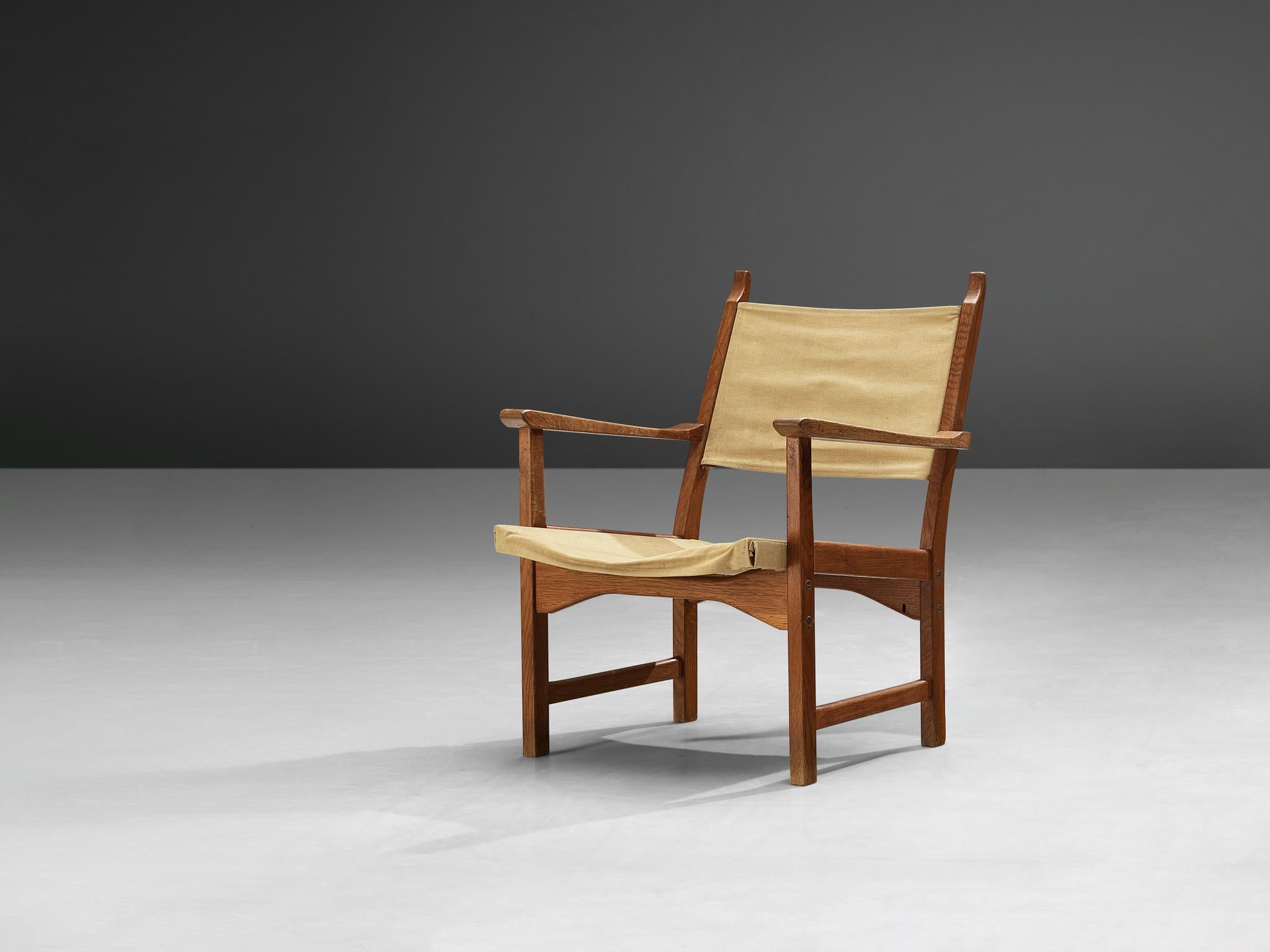 Carl Malmsten e Yngve Ekström per Swedese, poltrona 'Caryngo', quercia, tela, Svezia, 1955

Questa poltrona lounge Caryngo di Carl Malmsten e Yngve Ekström ha una struttura in Oak e una seduta in tela. La biancheria è fissata saldamente all'interno