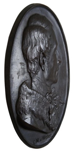 Carl Maria Von Weber Bronze Portrait Bas Relief Wall Plaque Opera Music Theater