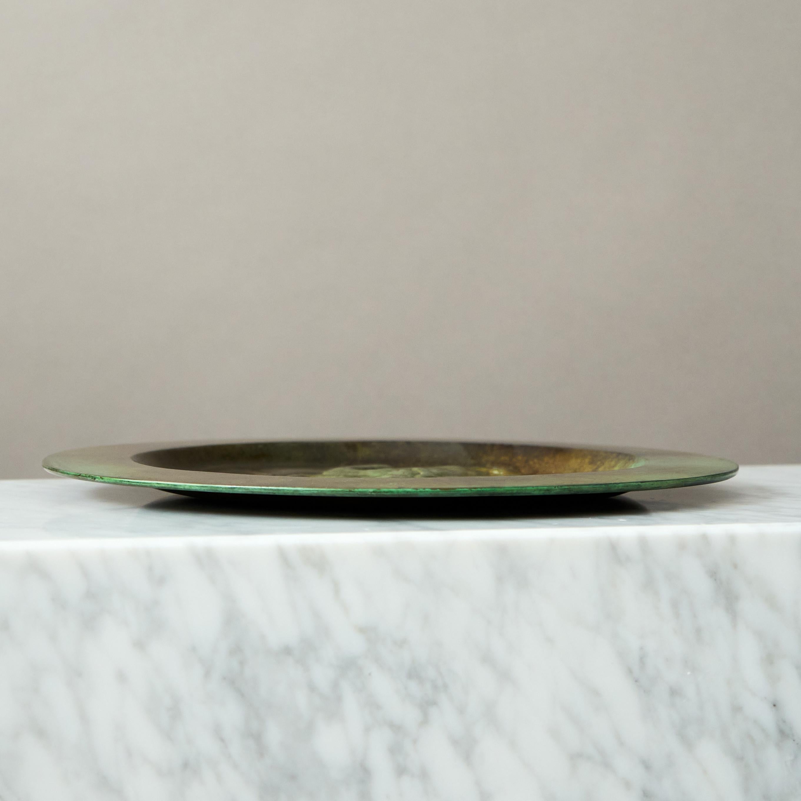 Cast Carl Milles Art Deco Bronze Dish by GAB Guldsmedsaktiebolaget, Sweden, 1930s For Sale