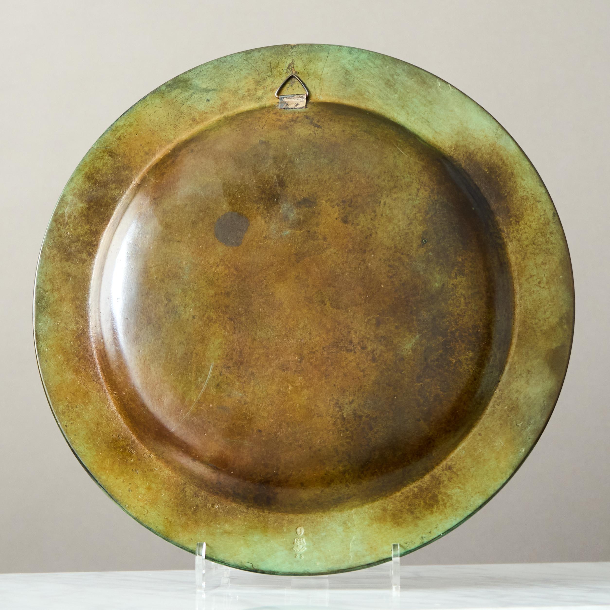 Carl Milles Art Deco Bronze Dish by GAB Guldsmedsaktiebolaget, Sweden, 1930s In Good Condition For Sale In Malmö, SE