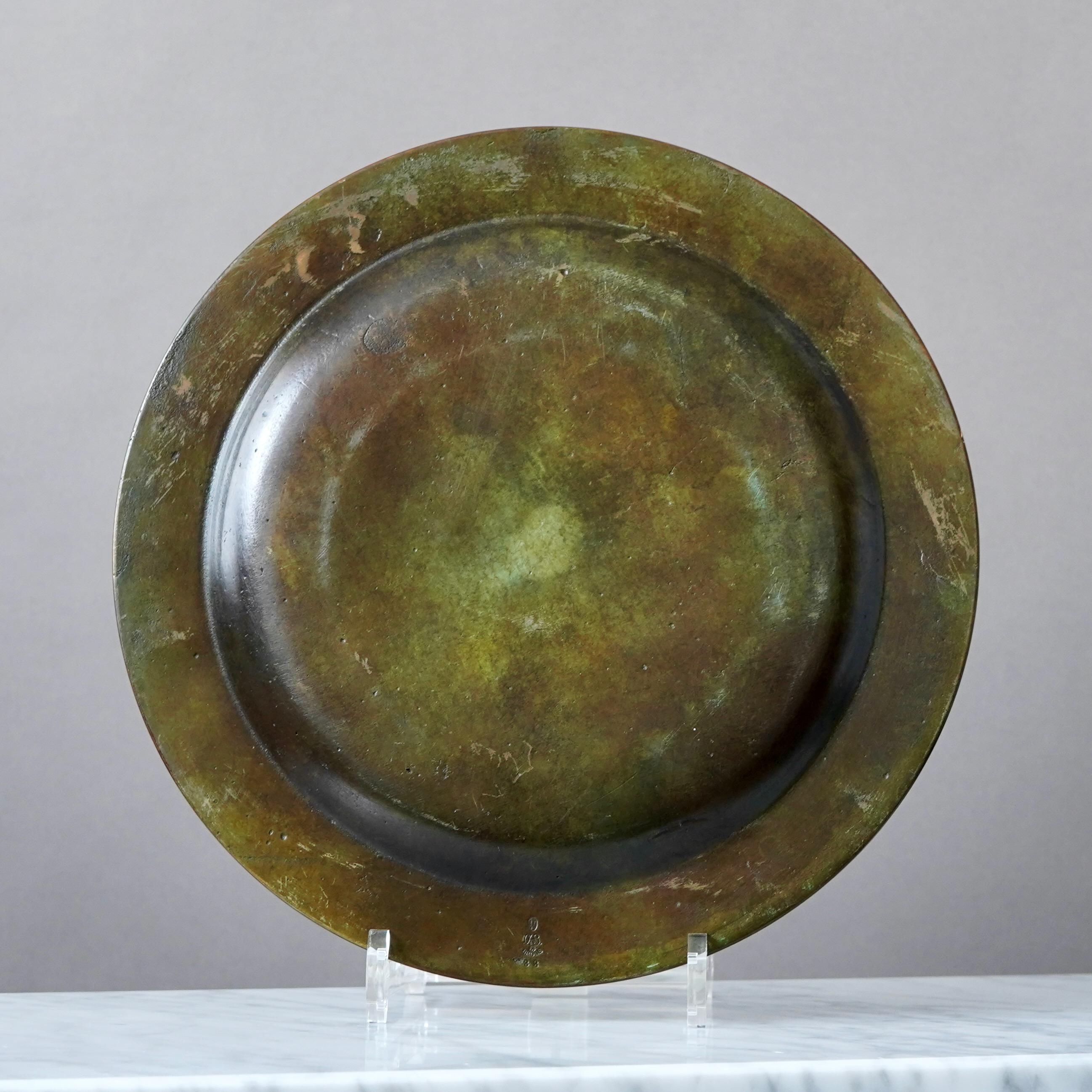 Mid-20th Century Carl Milles Art Deco Bronze Dish by GAB Guldsmedsaktiebolaget, Sweden, 1930s For Sale