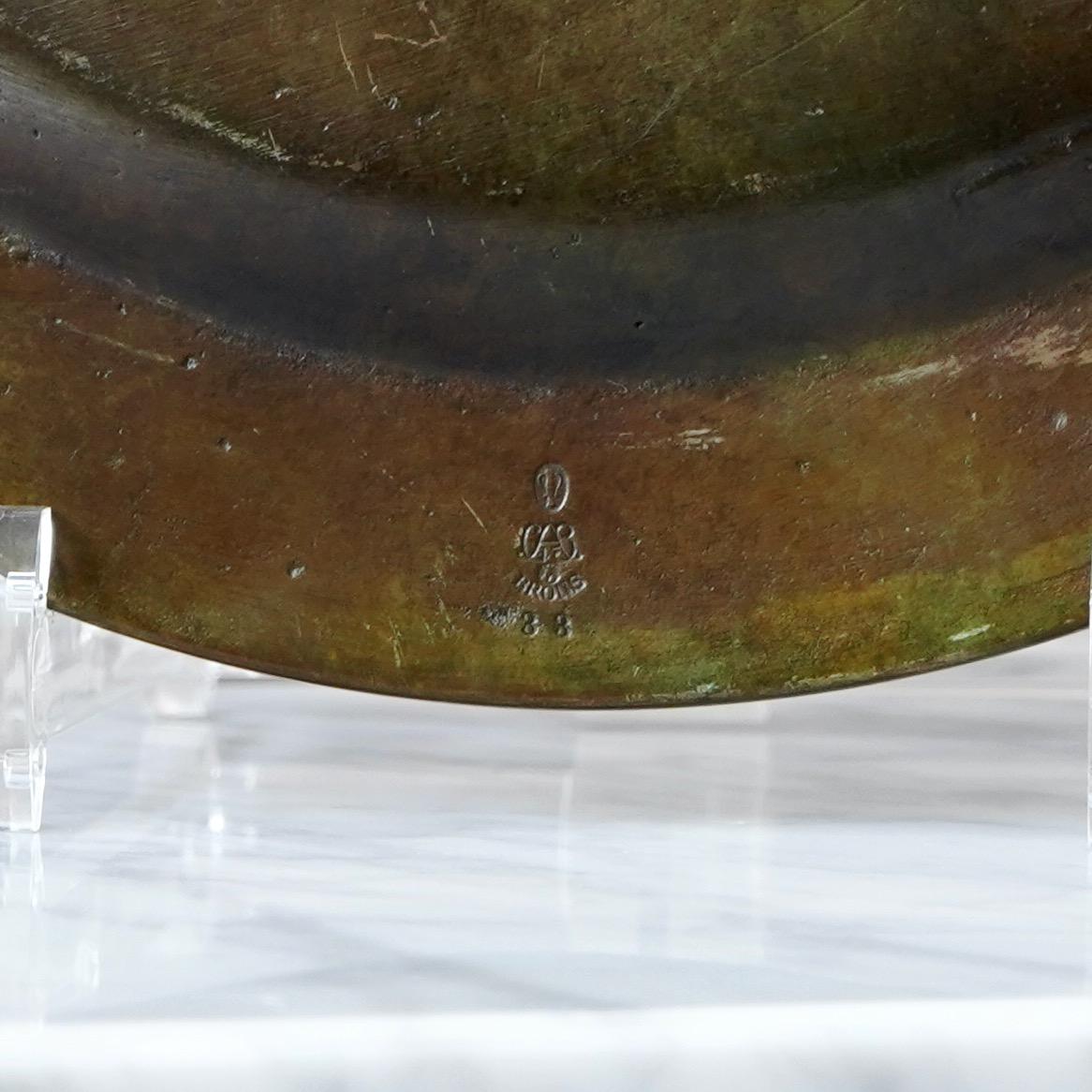 Carl Milles Art Deco Bronze Dish by GAB Guldsmedsaktiebolaget, Sweden, 1930s For Sale 1