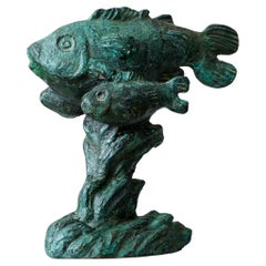 Antique Carl Milles Bronze Sculpture of Fishes