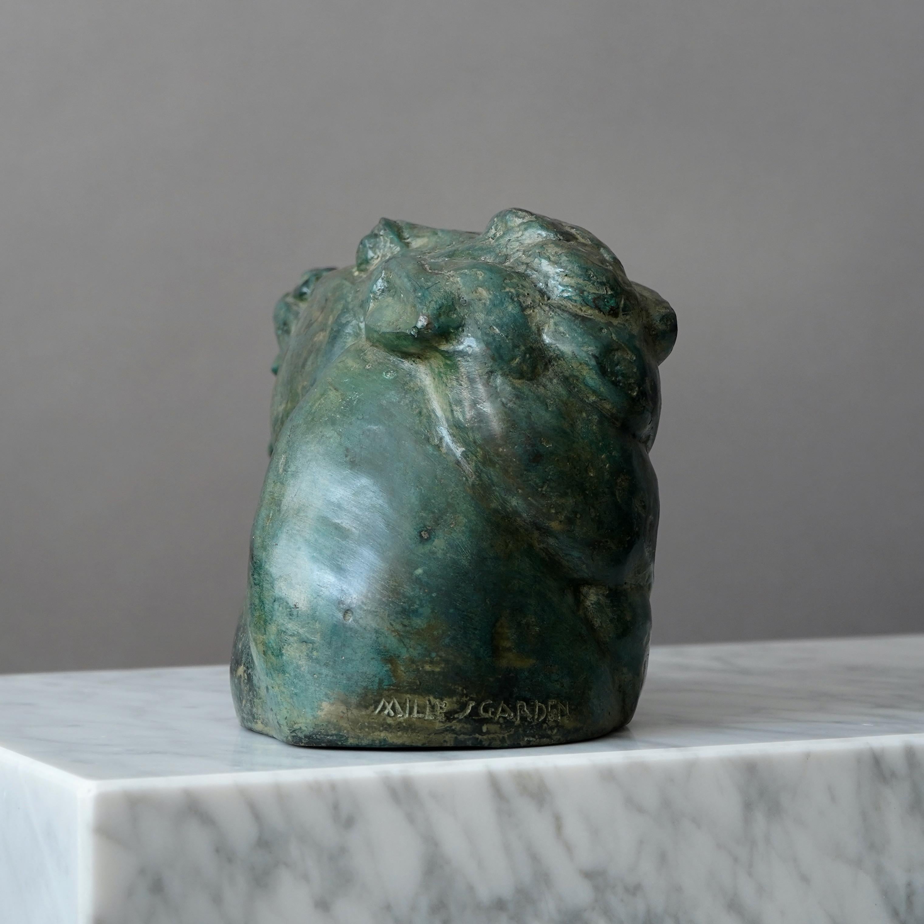 Carl Milles Horse's Head Bronze Sculpture For Sale 7