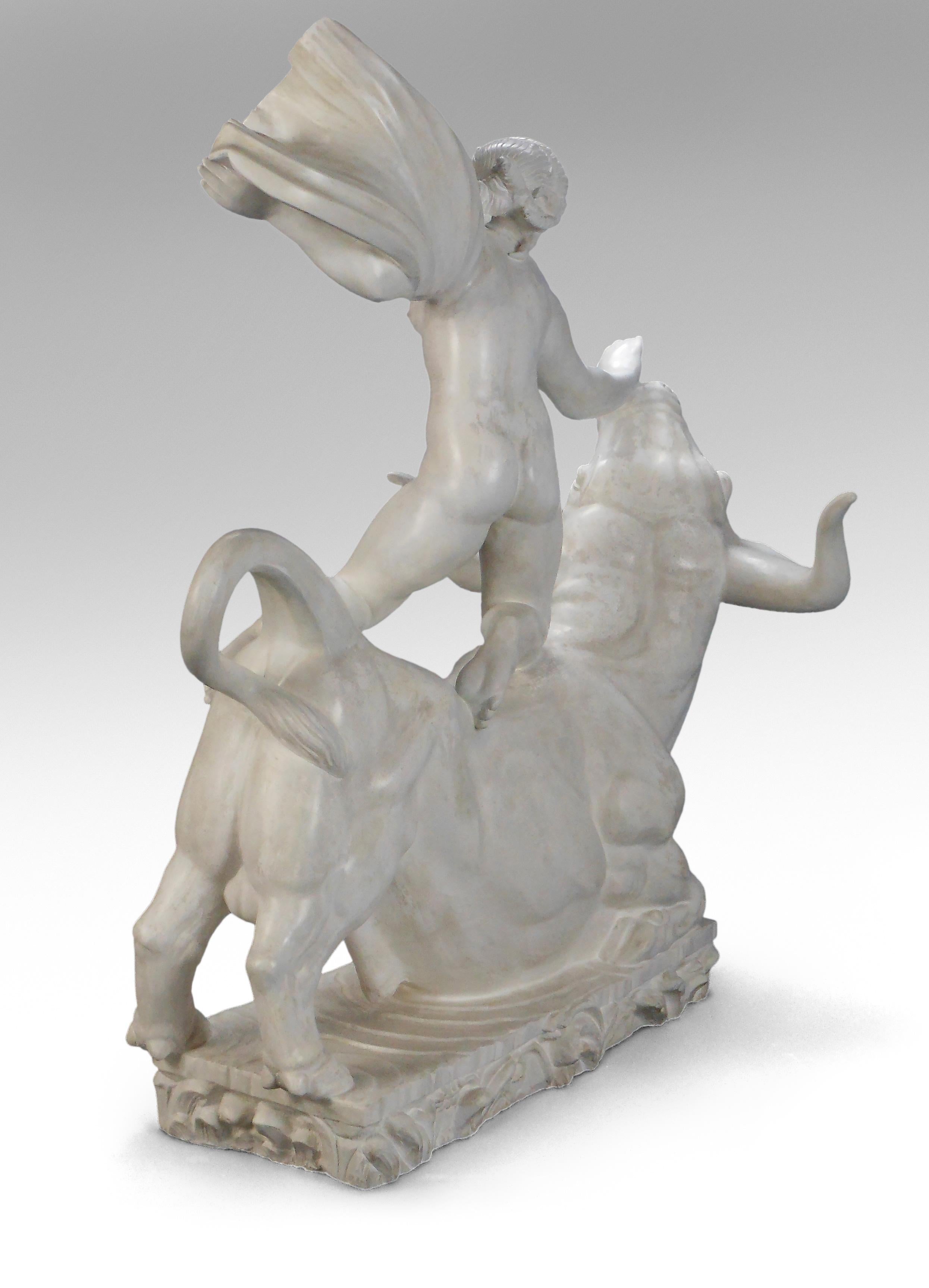 Scandinavian Modern Carl Milles, Rare Plaster Sculpture of Europa and the Bull For Sale