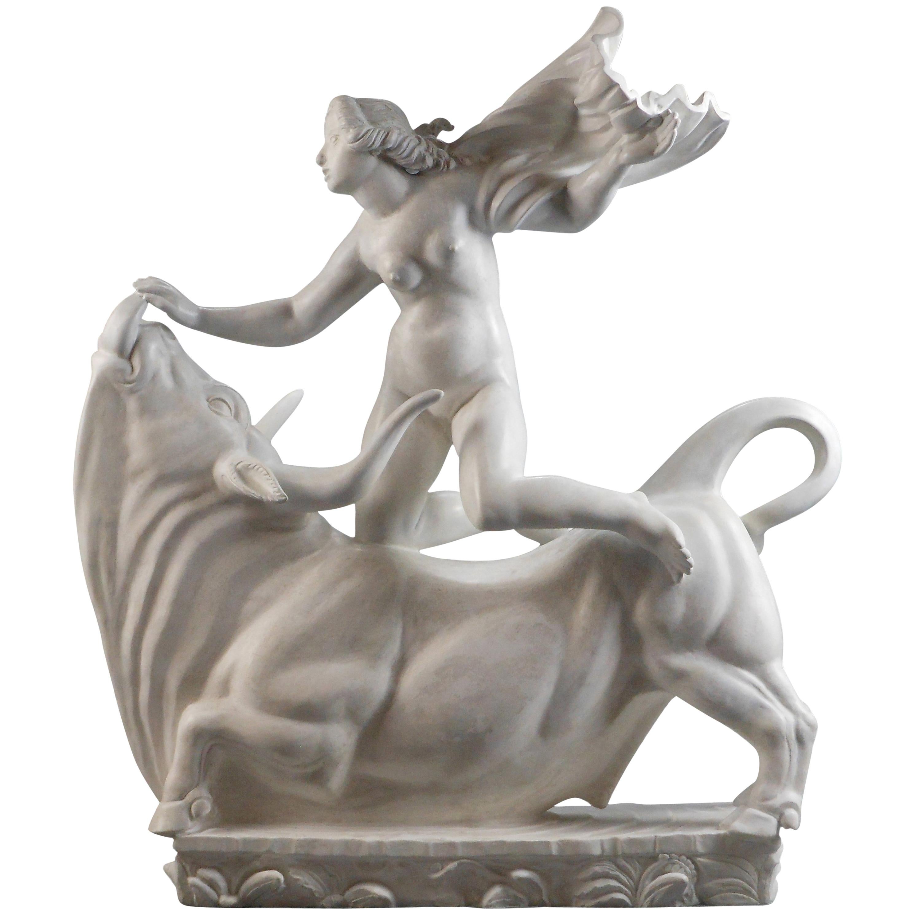 Carl Milles, Rare Plaster Sculpture of Europa and the Bull For Sale