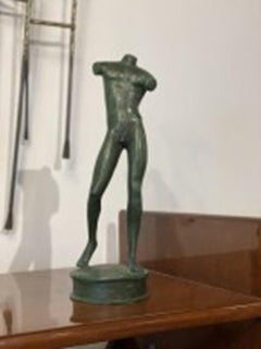 Carl Milles Swedish Modernist Bronze Figurative Sculpture After Solsångaren