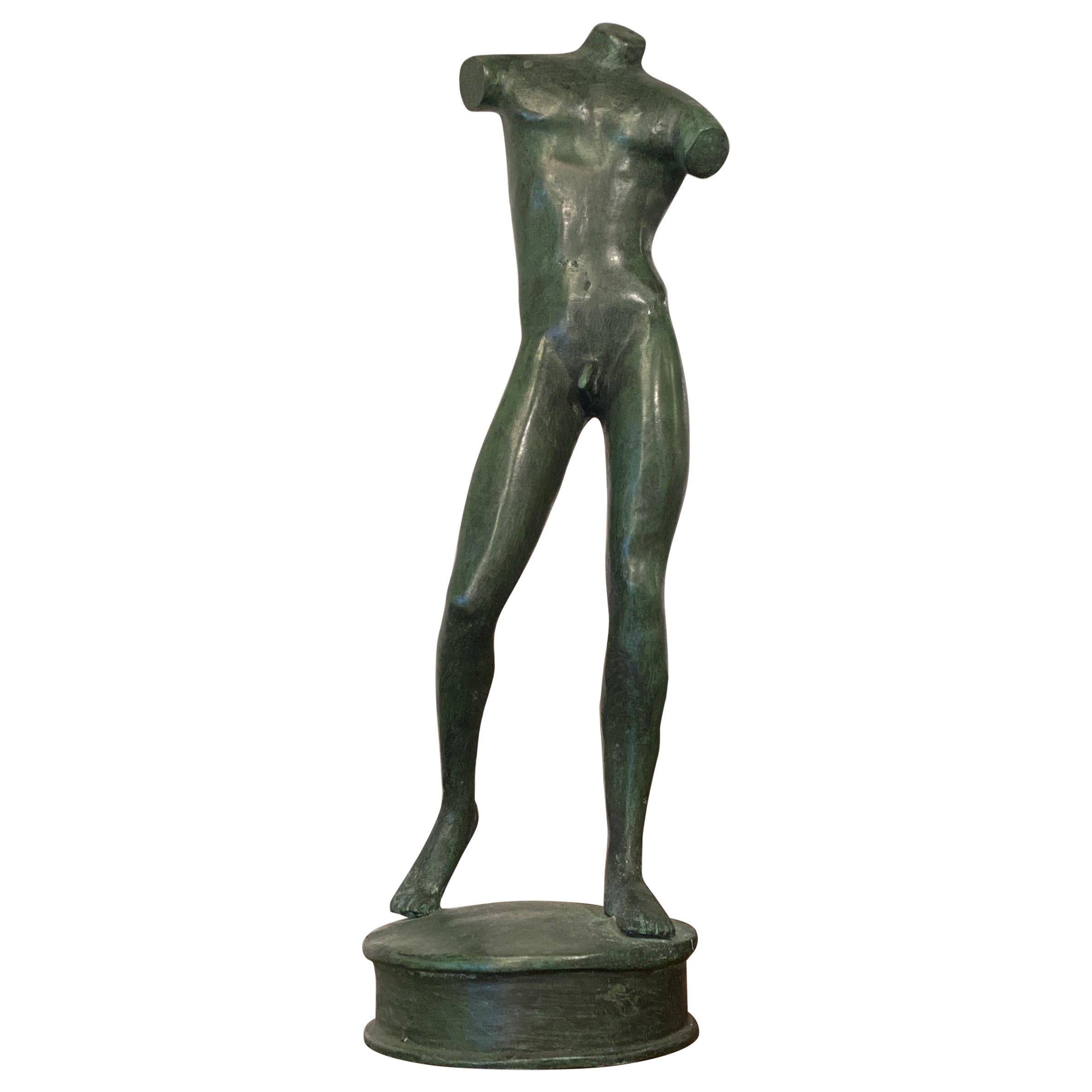 Carl Milles Swedish Modernist (c.1920
s) Bronze Figurative Sculpture After Solså in vendita