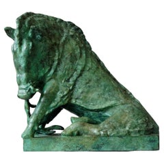 Antique Carl Milles Wild Boar Bronze Sculpture