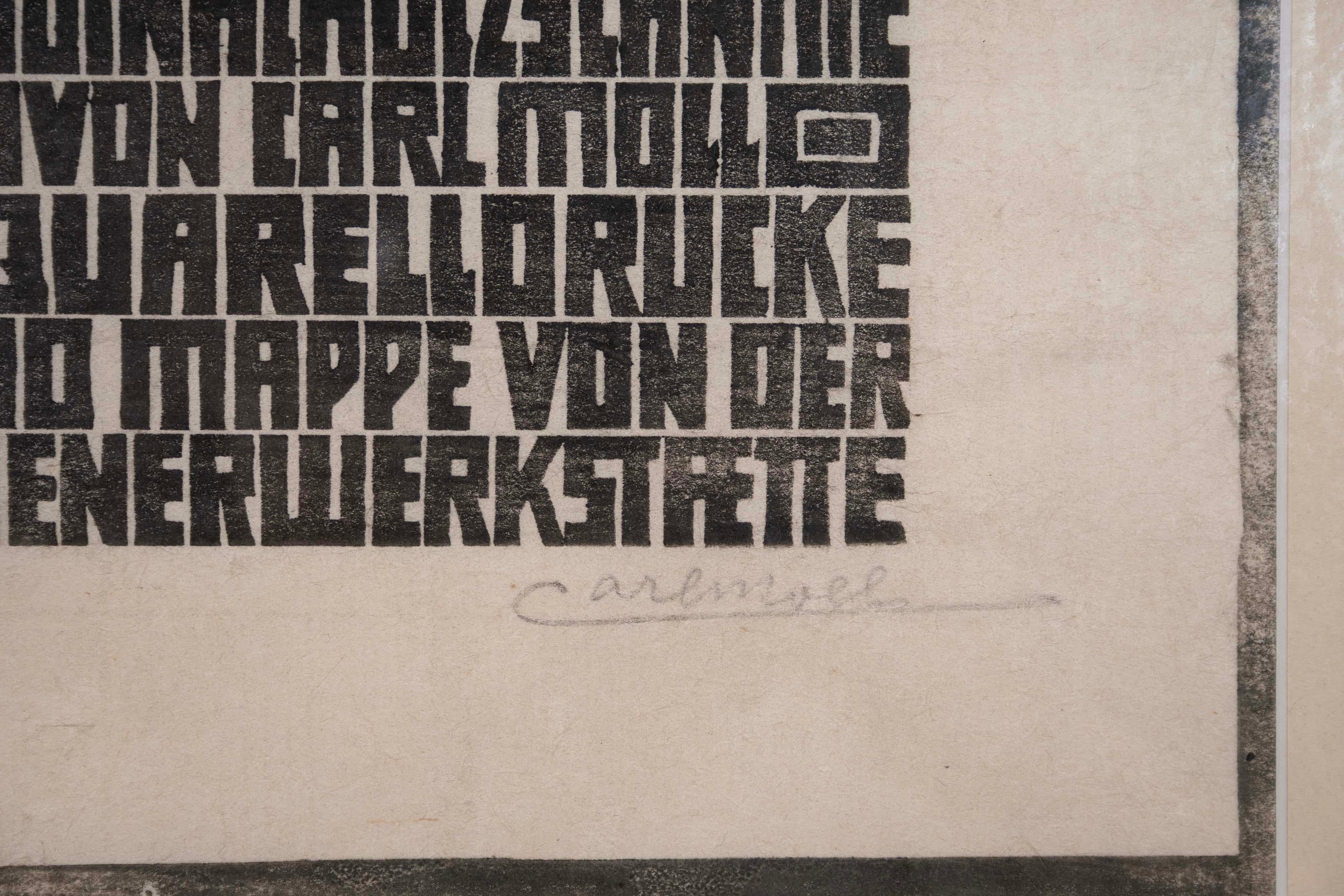 Carl Moll Beethoven Hauser (Portfolio de 12) Gravures sur bois en couleurs signées Art Nouveau en vente 2