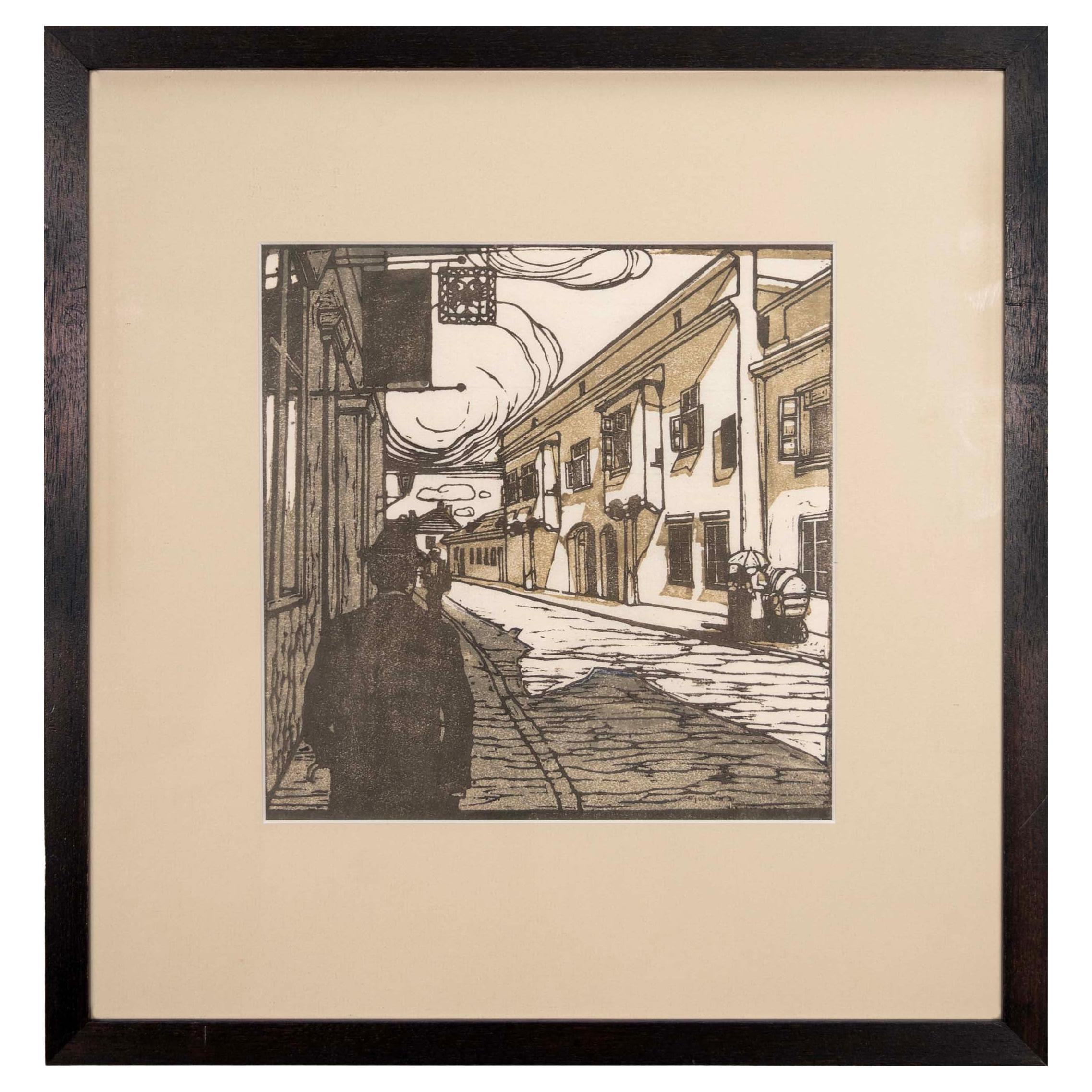 Carl Moll Beethoven Hauser (Portfolio de 12) Gravures sur bois en couleurs signées Art Nouveau