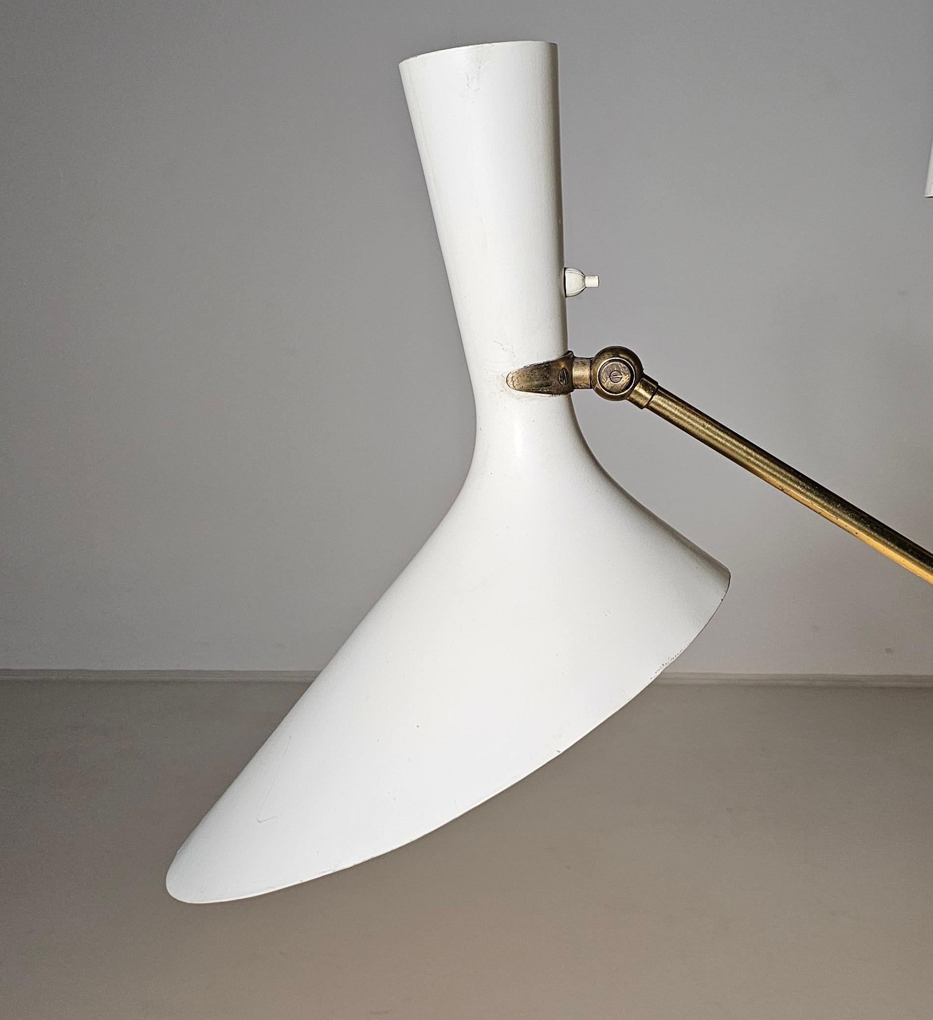 Lampadaire Carl Moore en laiton pour BAG Turgi, années 1950 Bon état - En vente à amstelveen, NL