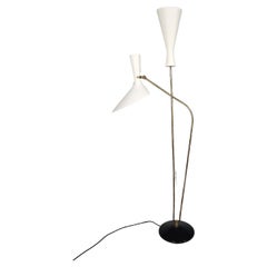 Vintage Carl Moor Floor Lamp in brass for BAG Turgi, 1950s