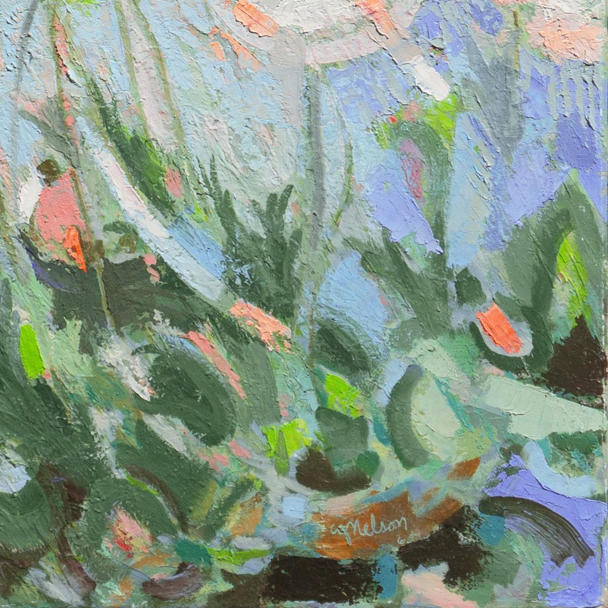'Pink and White Poppies beneath Blue Skies', Whitney Museum, PAFA, AIC, ASL, ICA - Painting by Carl Nelson