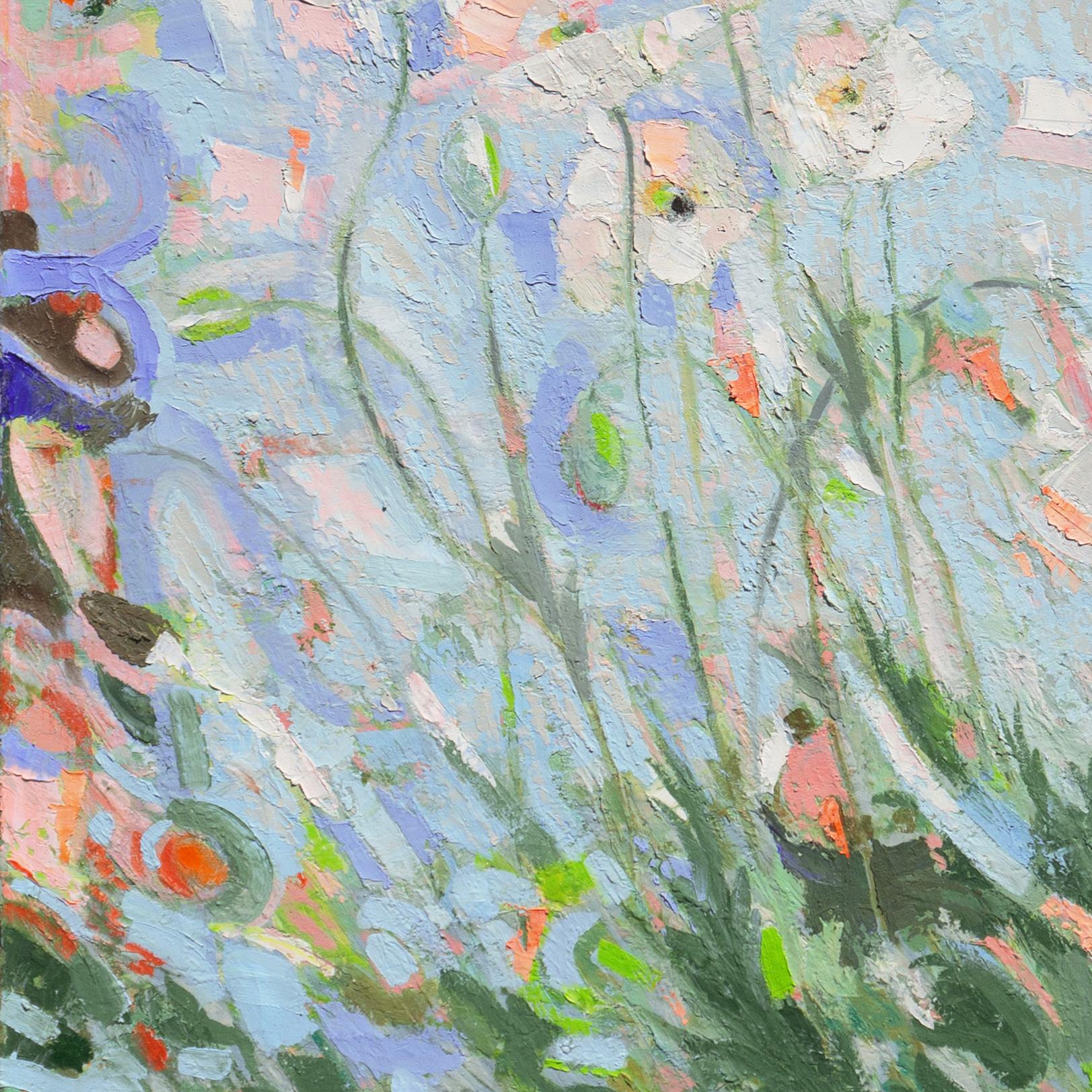 'Pink and White Poppies beneath Blue Skies', Whitney Museum, PAFA, AIC, ASL, ICA For Sale 1