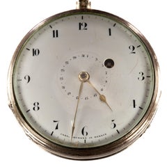 Carl Neumann of Berlin Silver Key-Wind Pocket Watch Intricate Movement