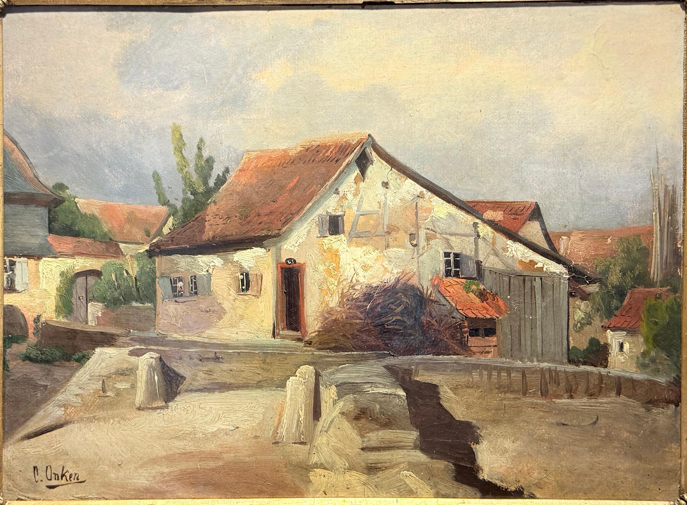 Karl Eduard Onken Jever Oldenburg 1846 - 1934 Wien Landschaft (Braun), Landscape Painting, von CARL ONKEN