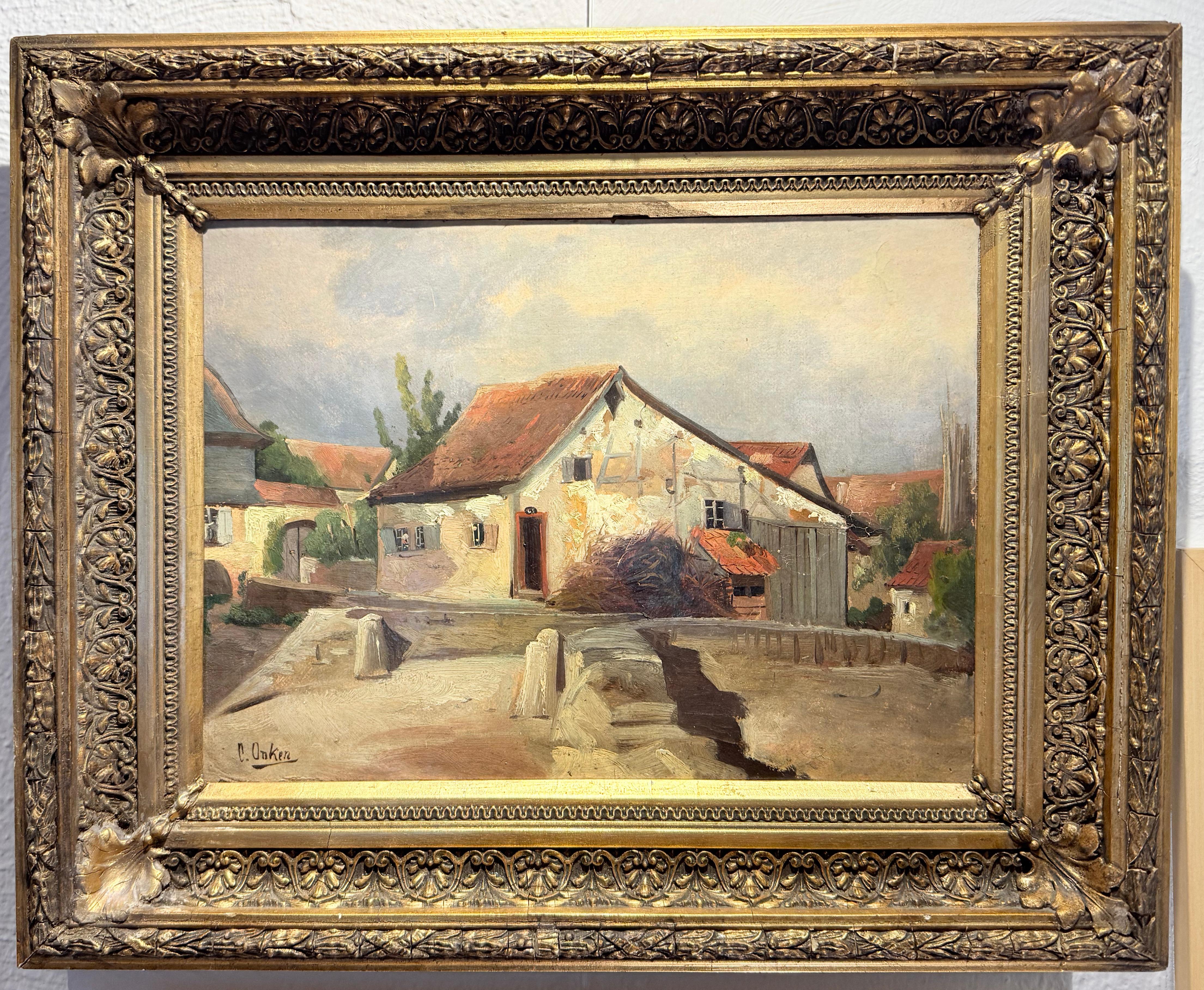 CARL ONKEN Landscape Painting – Karl Eduard Onken Jever Oldenburg 1846 - 1934 Wien Landschaft