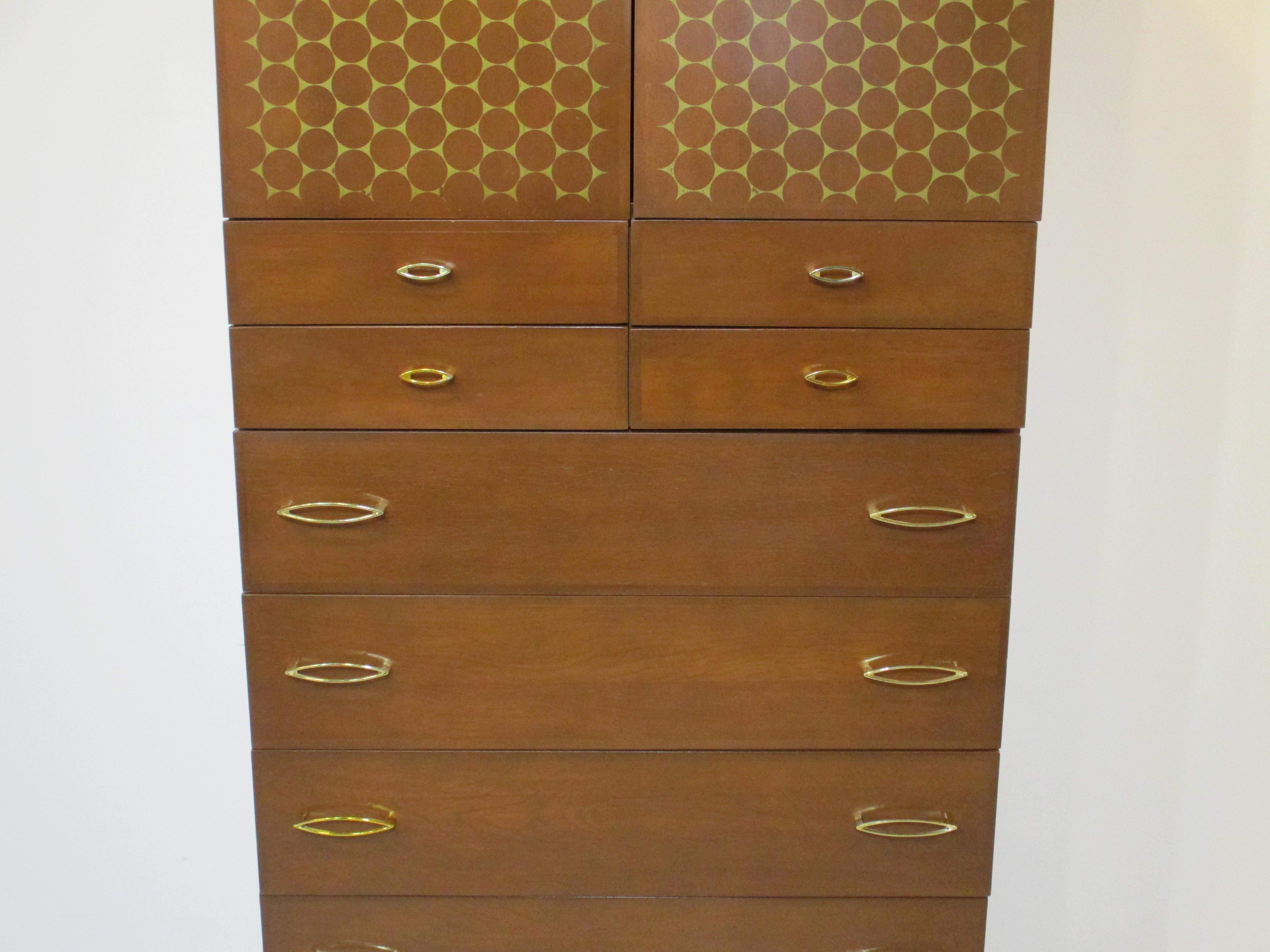 Mid-Century Modern Carl Otto Contessa Tall Dresser Chest for Heywood Wakefield Modern