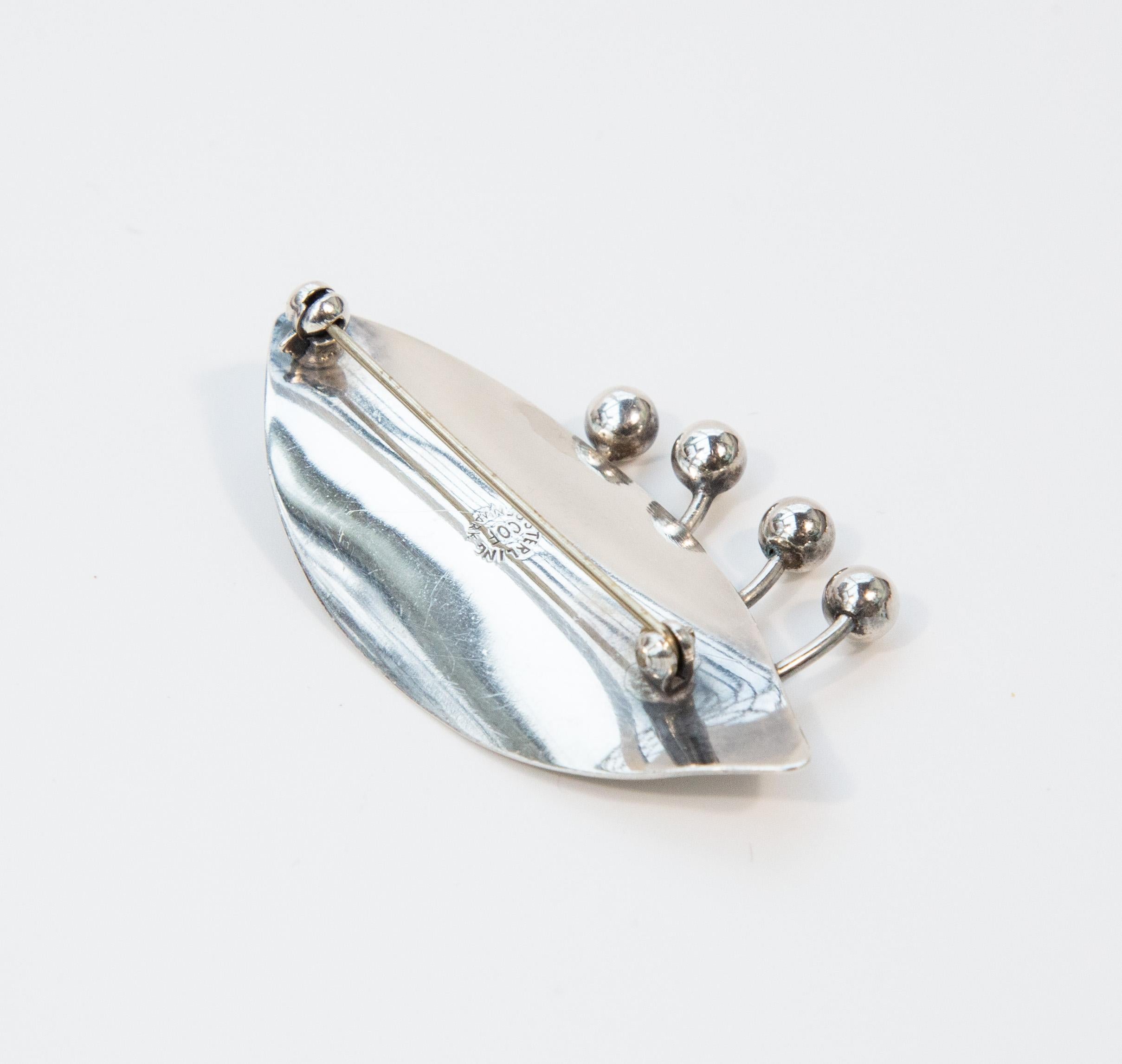 Carl Ove Frydensberg COF Solid Sterling Silver Brooch For Sale 7