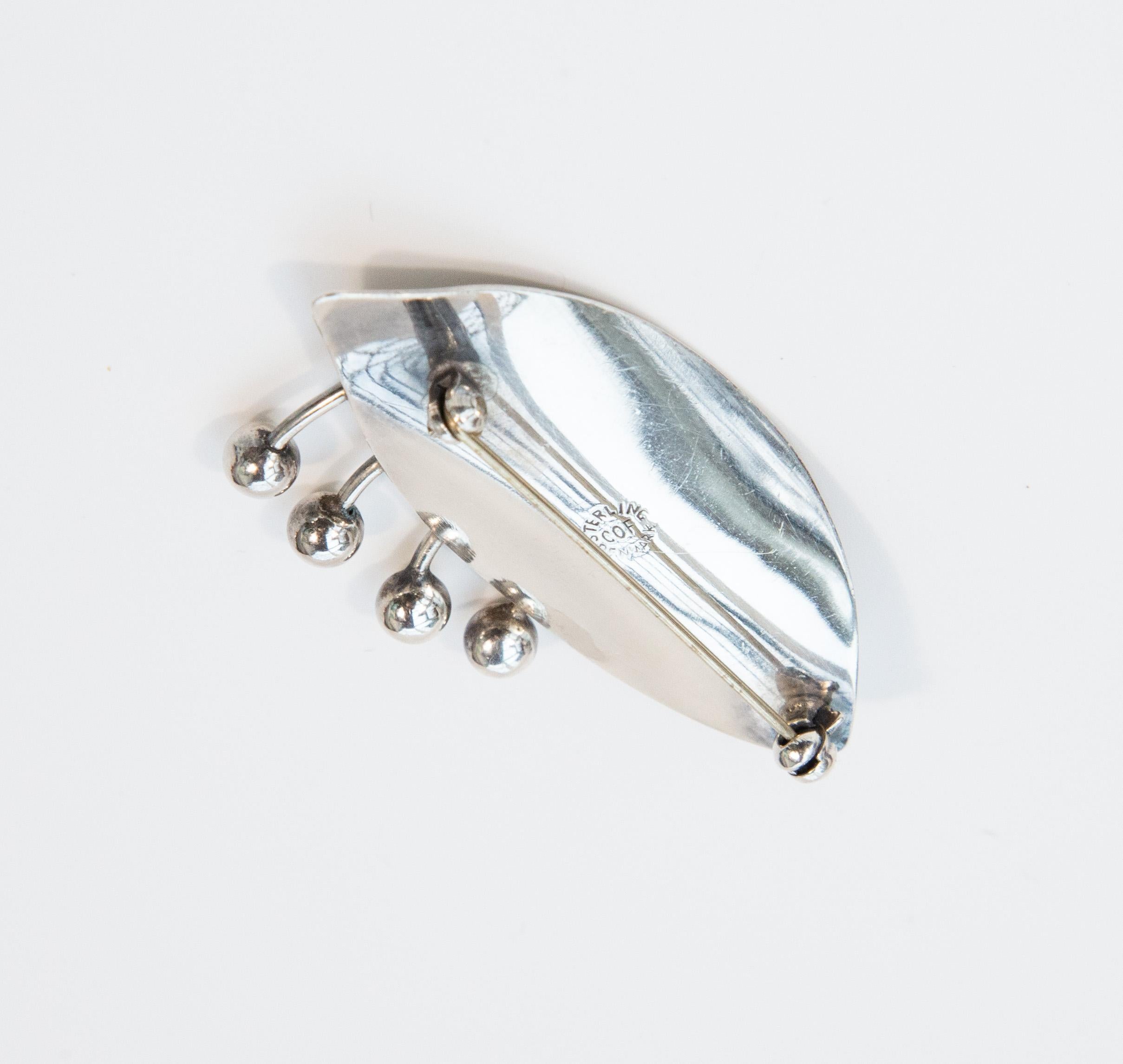 Carl Ove Frydensberg COF Solid Sterling Silver Brooch For Sale 8