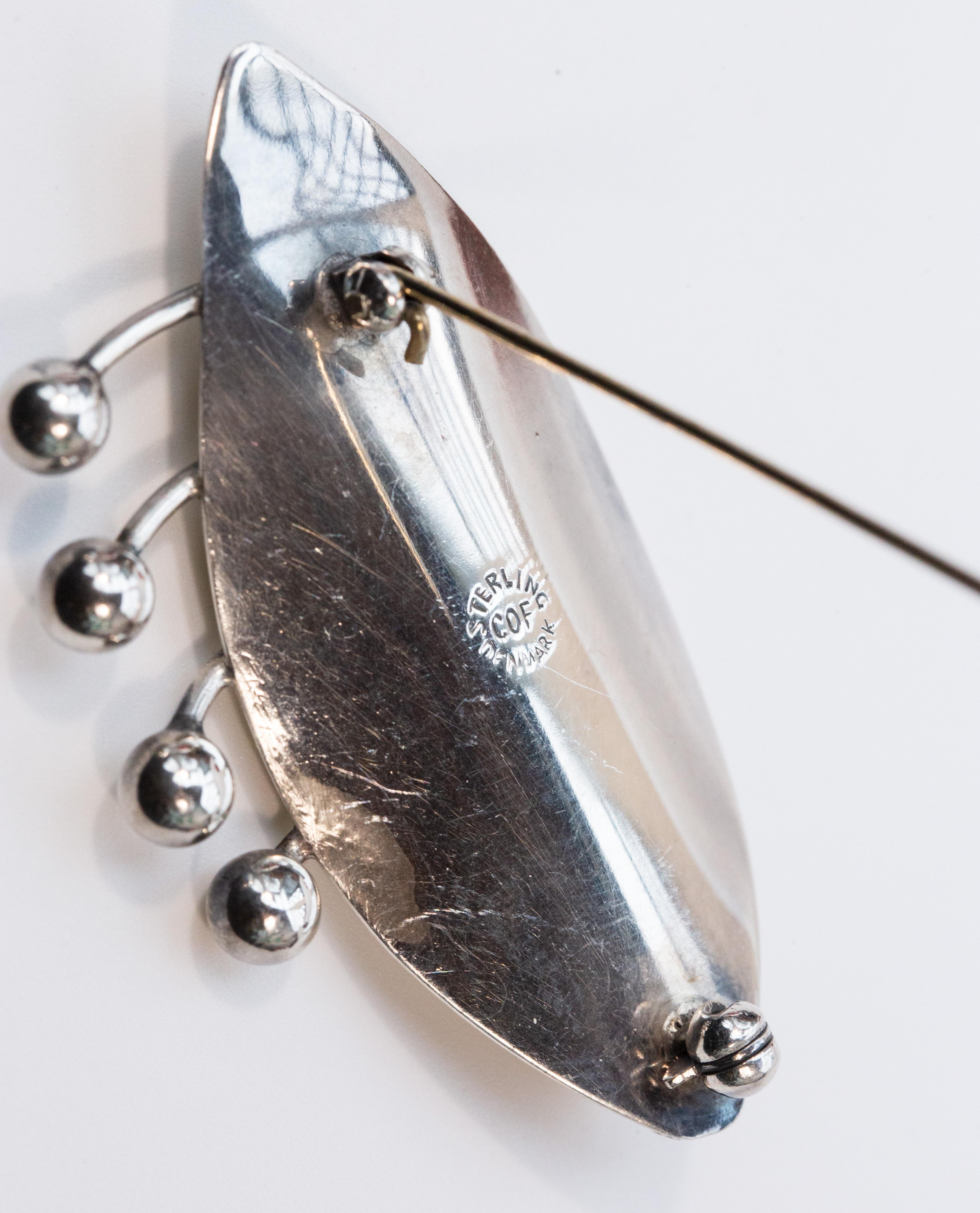 Carl Ove Frydensberg COF Solid Sterling Silver Brooch For Sale 1