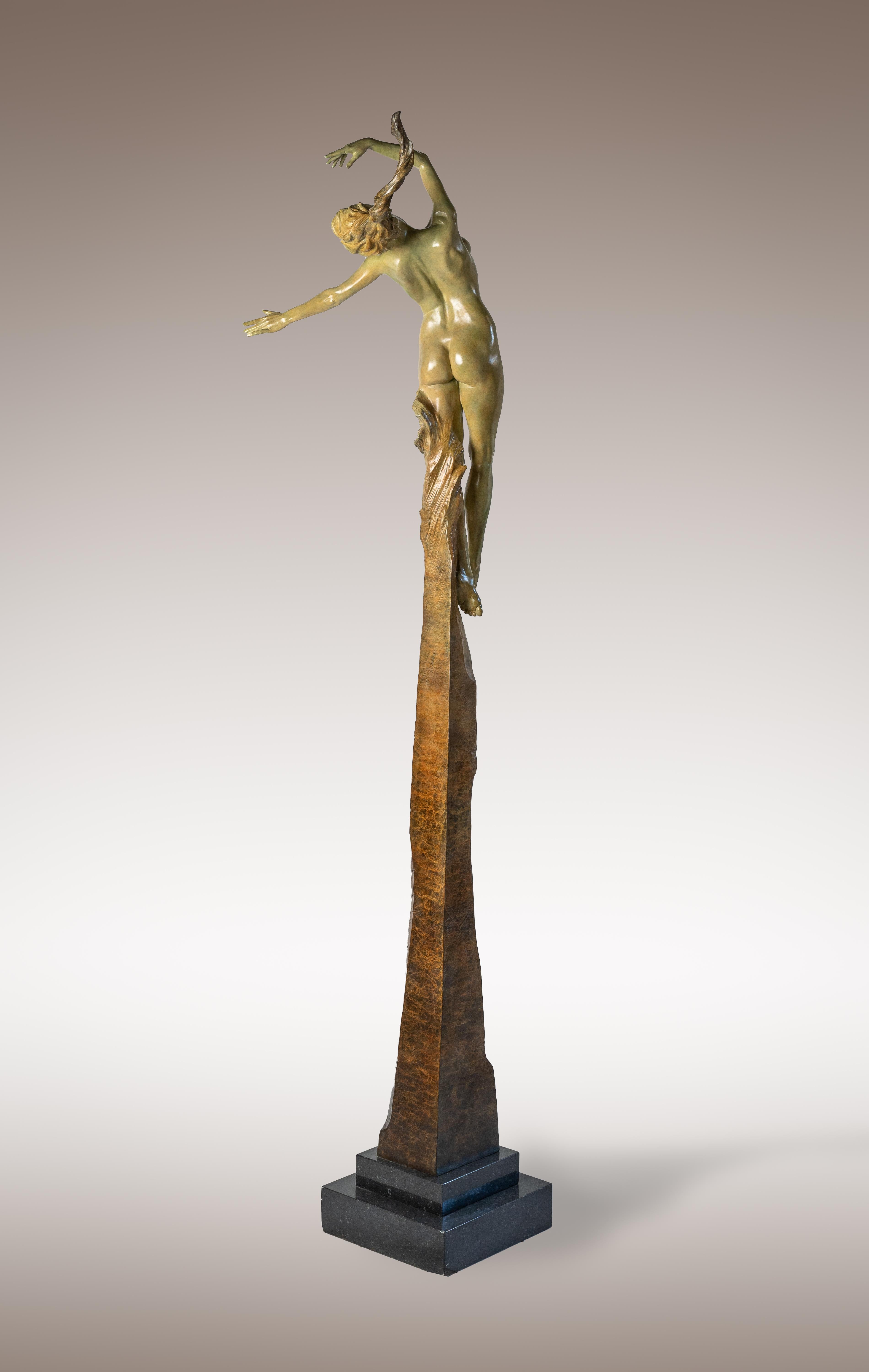 Nu contemporain, sculpture figurative en bronze Athéna - La déesse de la sagesse en vente 3
