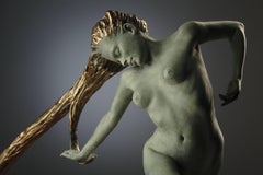 Bronze sculpture of 'Rapunzel' from German fairytale by Carl Payne
