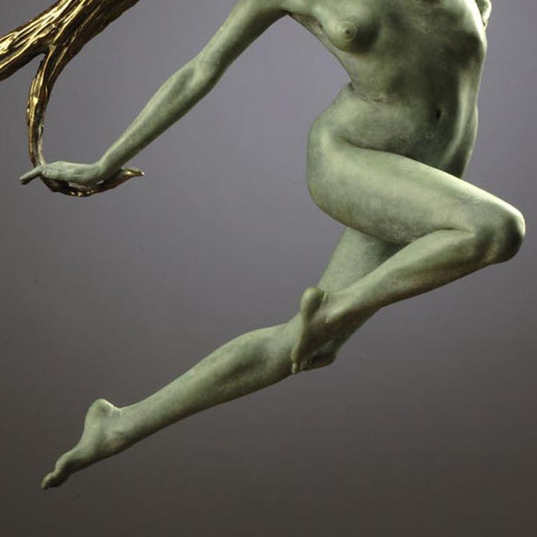 Bronzeskulptur der „Rapunzel“ aus deutschem Märchen von Carl Payne 2