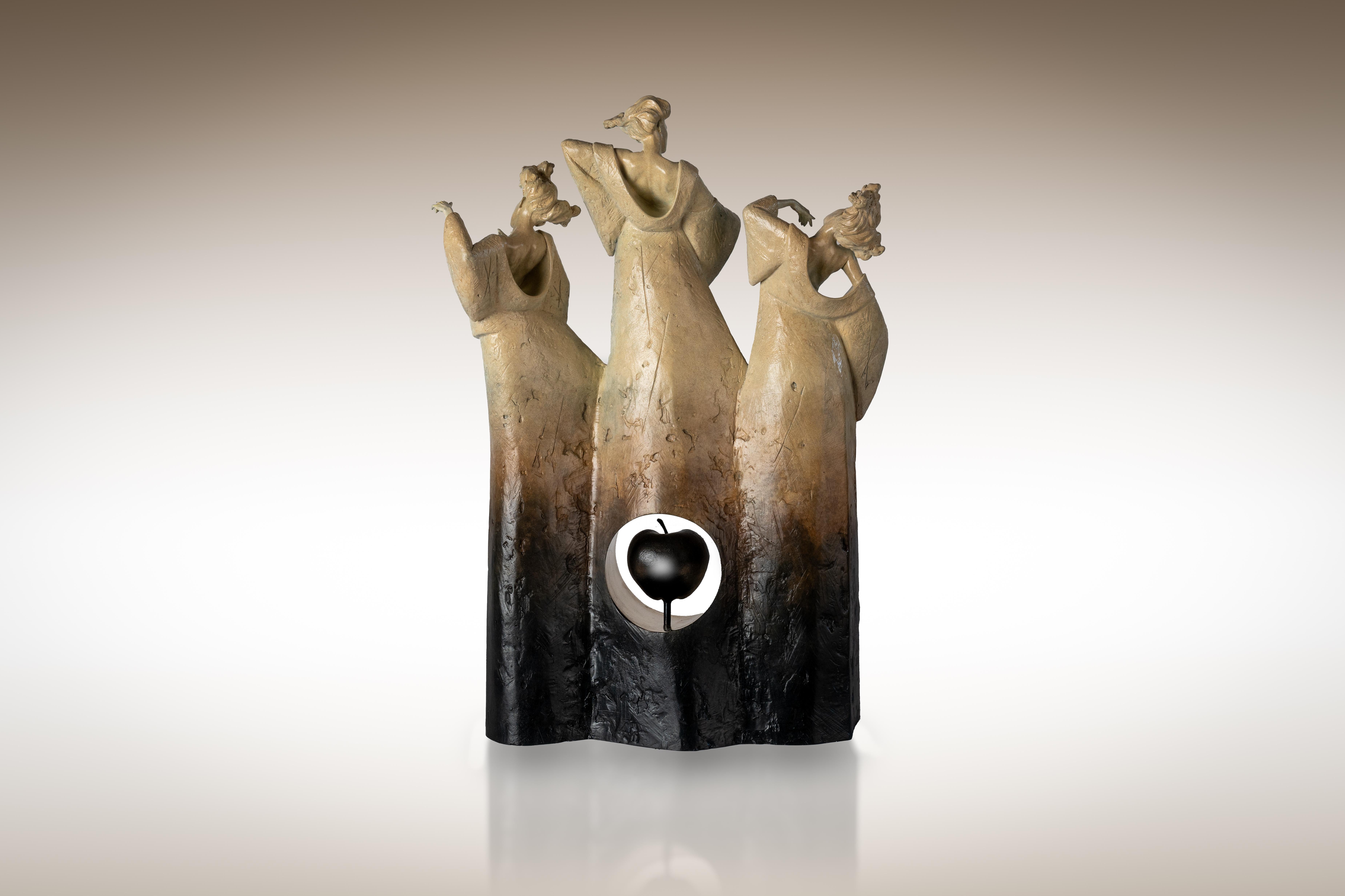 Contemporary Bronze sculpture Ancient Greek Myth 'The Three Fates', figurative - Sculpture by Carl Payne