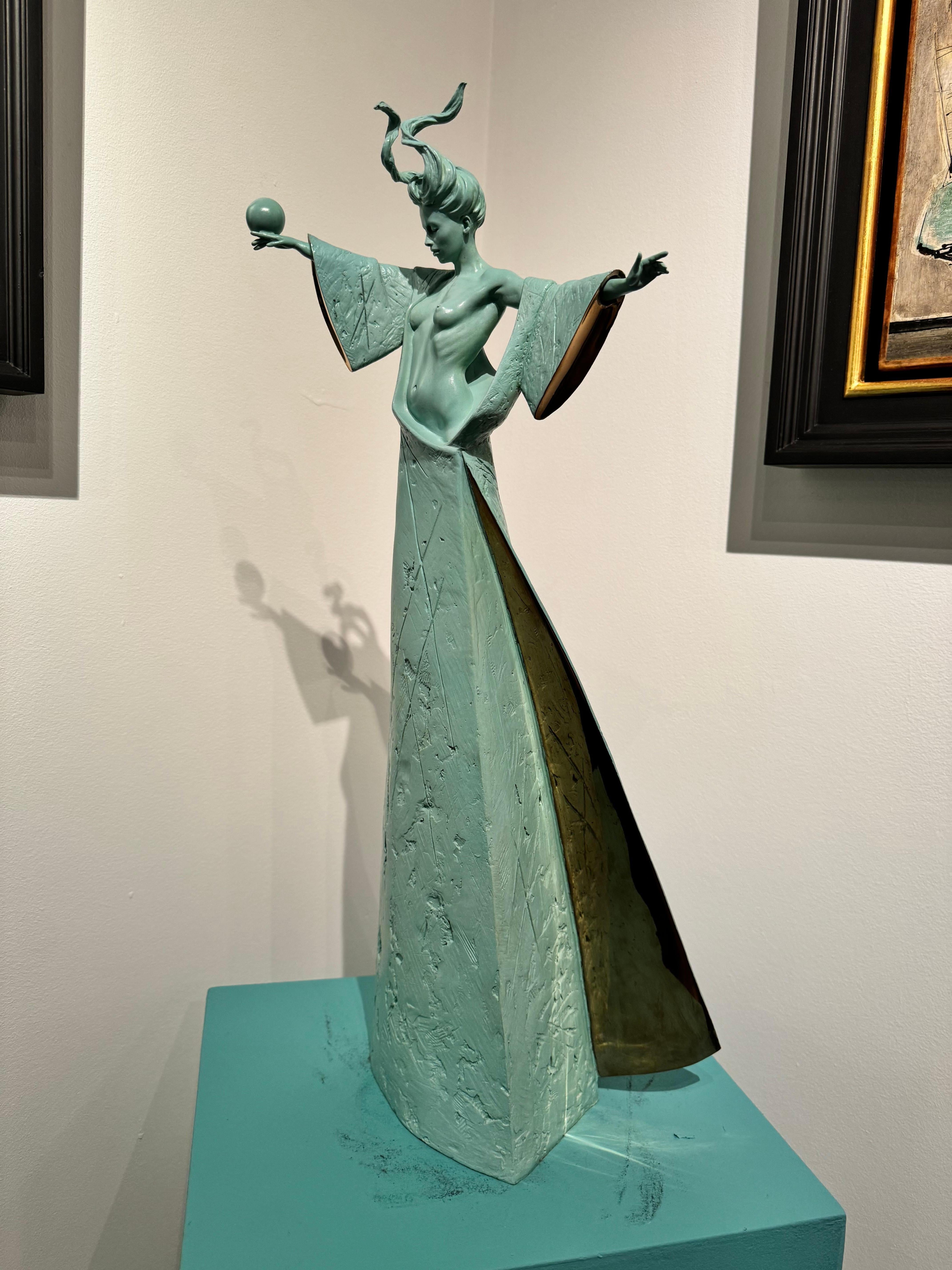 Sculpture contemporaine en bronze Déméter Déesse Mythologie grecque, figurative, nue en vente 1