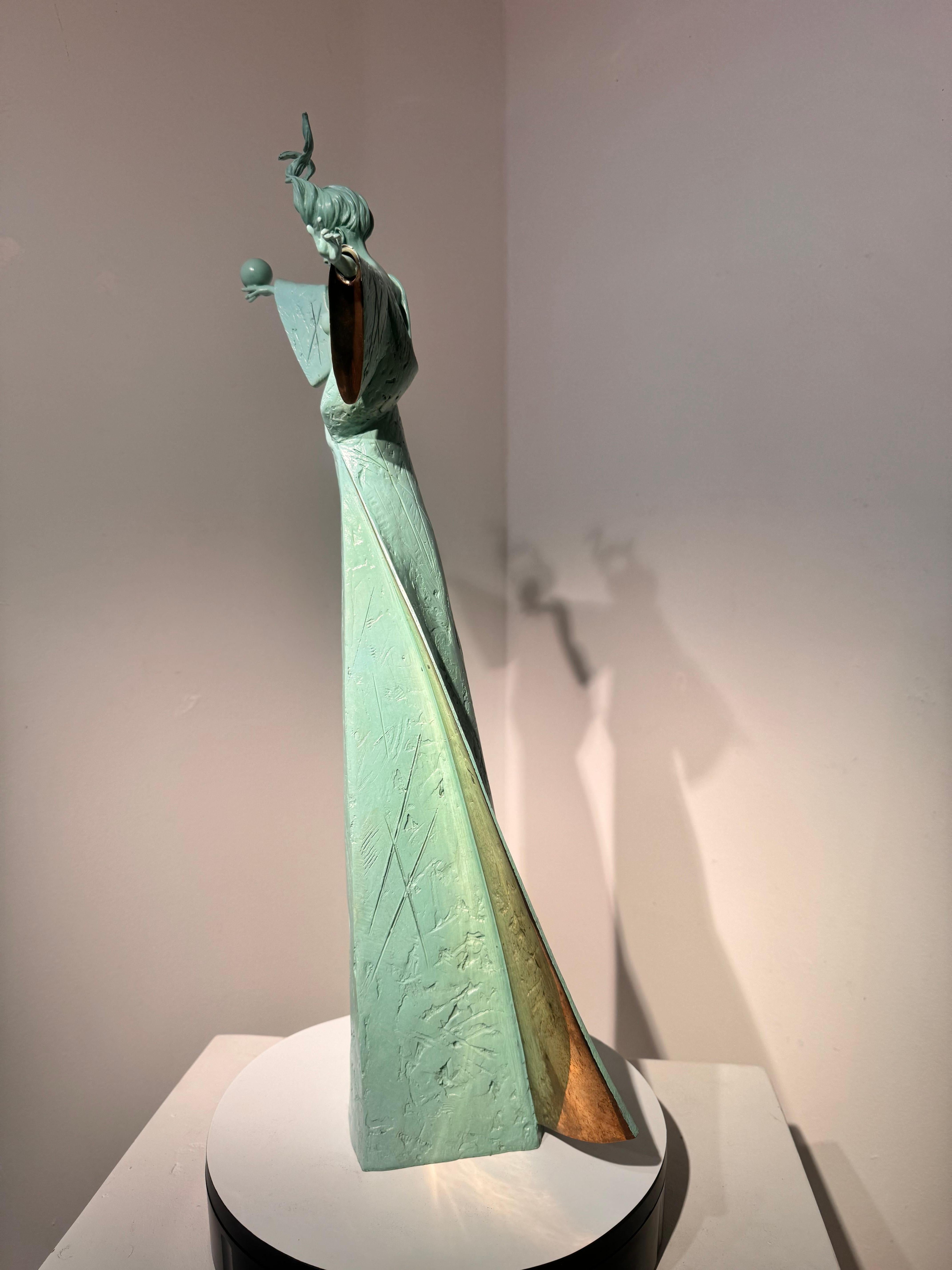 Sculpture contemporaine en bronze Déméter Déesse Mythologie grecque, figurative, nue en vente 5