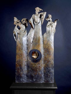 Contemporary Bronze sculpture of Ancient Greek Myth 'The Three Fates' Carl Payne