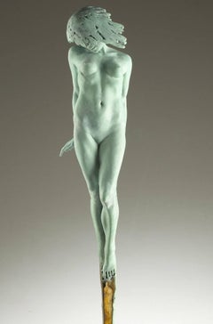 Contemporary Nude Bronze Sculpture 'Le Pucelle' by Carl Payne
