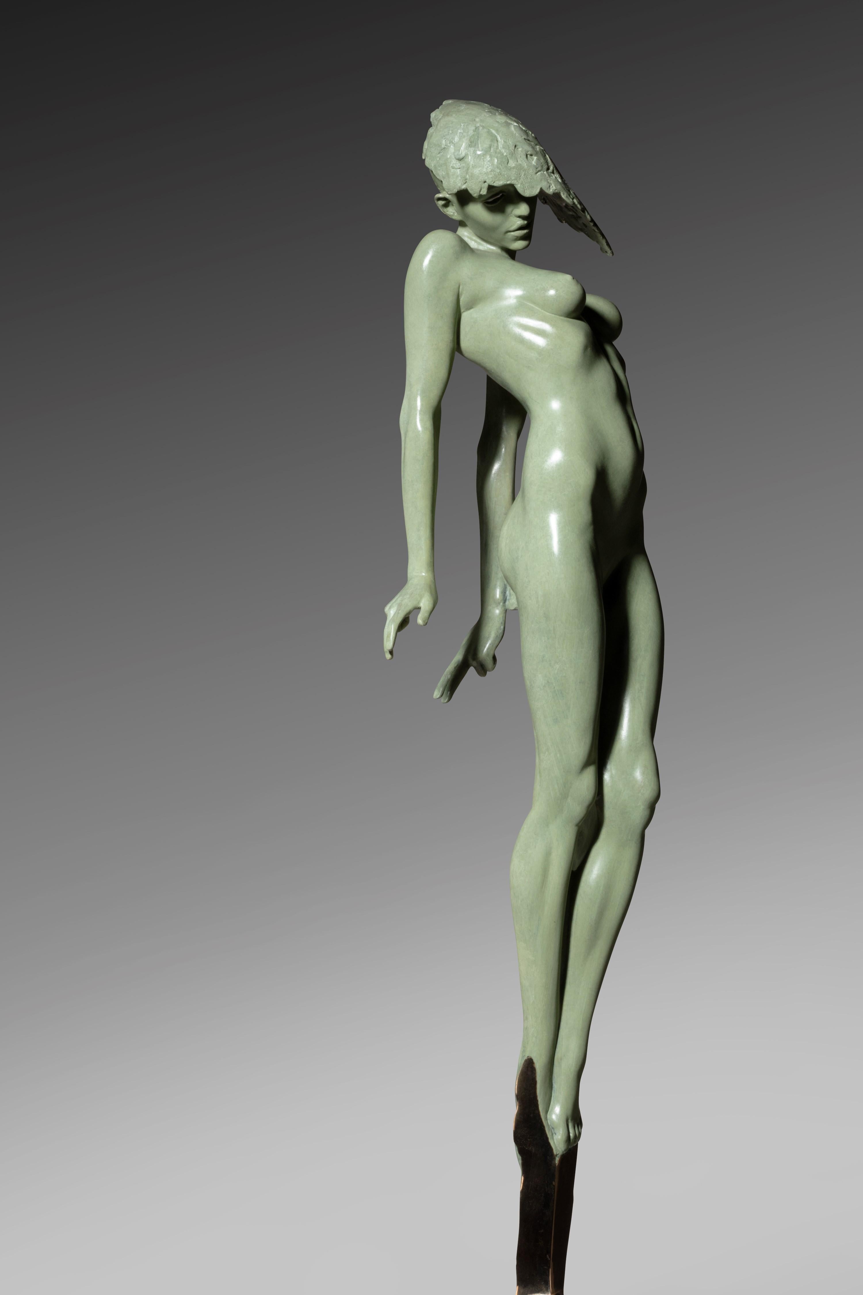'le Pucelle' by Carl Payne is a beautiful Nude Bronze Figurative Sculpture - part of a series of works based on Greek Myths.   Continuing a successful career in England and Ireland, Carl joined Callaghan Fine Paintings and Works of Art at the