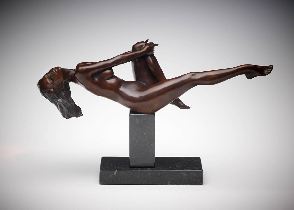 'Spirit' by Carl Payne is a 20th Century Solid Bronze Nude Figurative Sculpture.

Carl is a Staffordshire based sculptor for whom art has played a large part in his academic work taking him through the Burslem School of Art, the Henry Doulton School