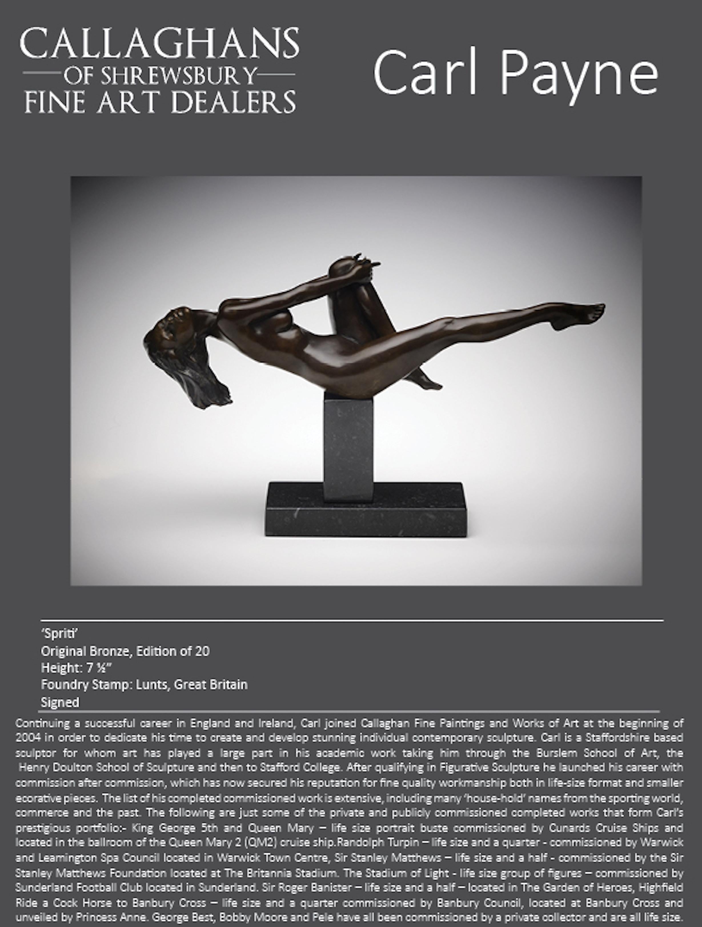 Contemporary Reclining Bronze Nude Figurative Sculpture 'Spirit' by Carl Payne For Sale 3