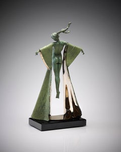Contemporary Solid Bronze Nude Figurative Sculpture 'Aurora' by Carl Payne